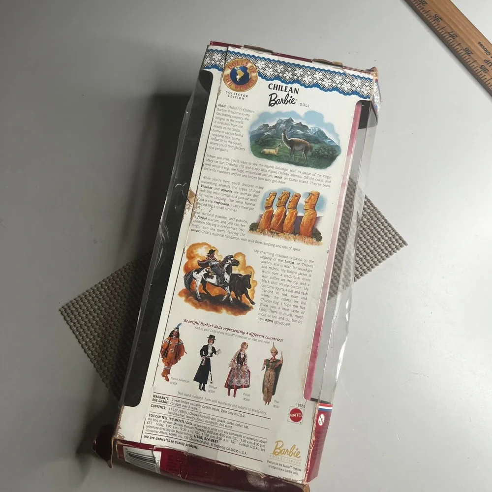 Mattel 1997 Chilean Barbie Dolls of the World Collector Edition 18559 NIB